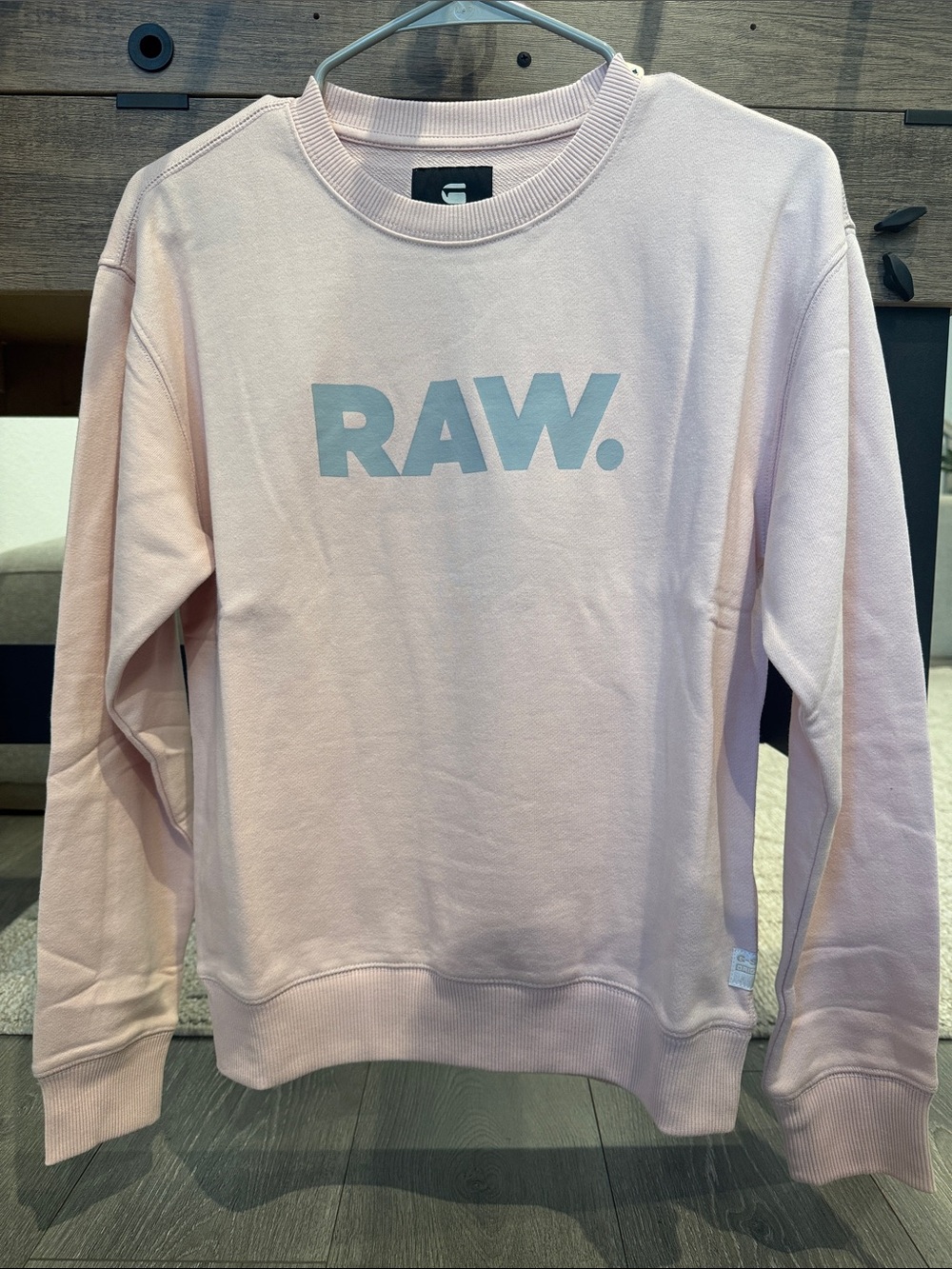 G-Star RAW Pink Crewneck Sweatshirt with Gray Logo